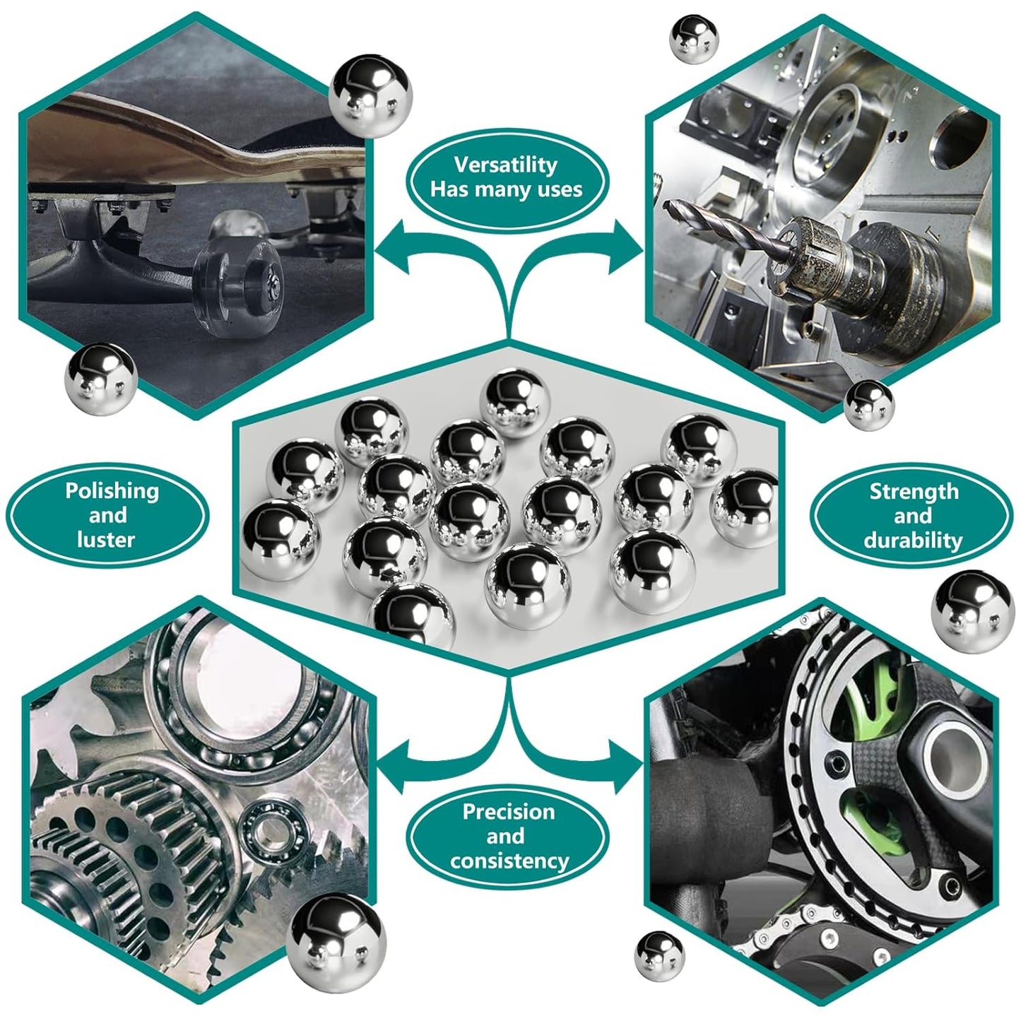 500 Assorted Loose Bicycle Bearings