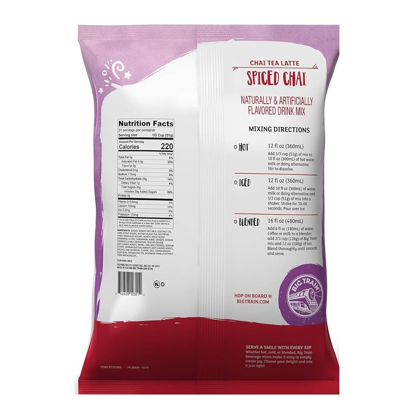 Spiced Chai Tea Latte Mix, 3.5lb