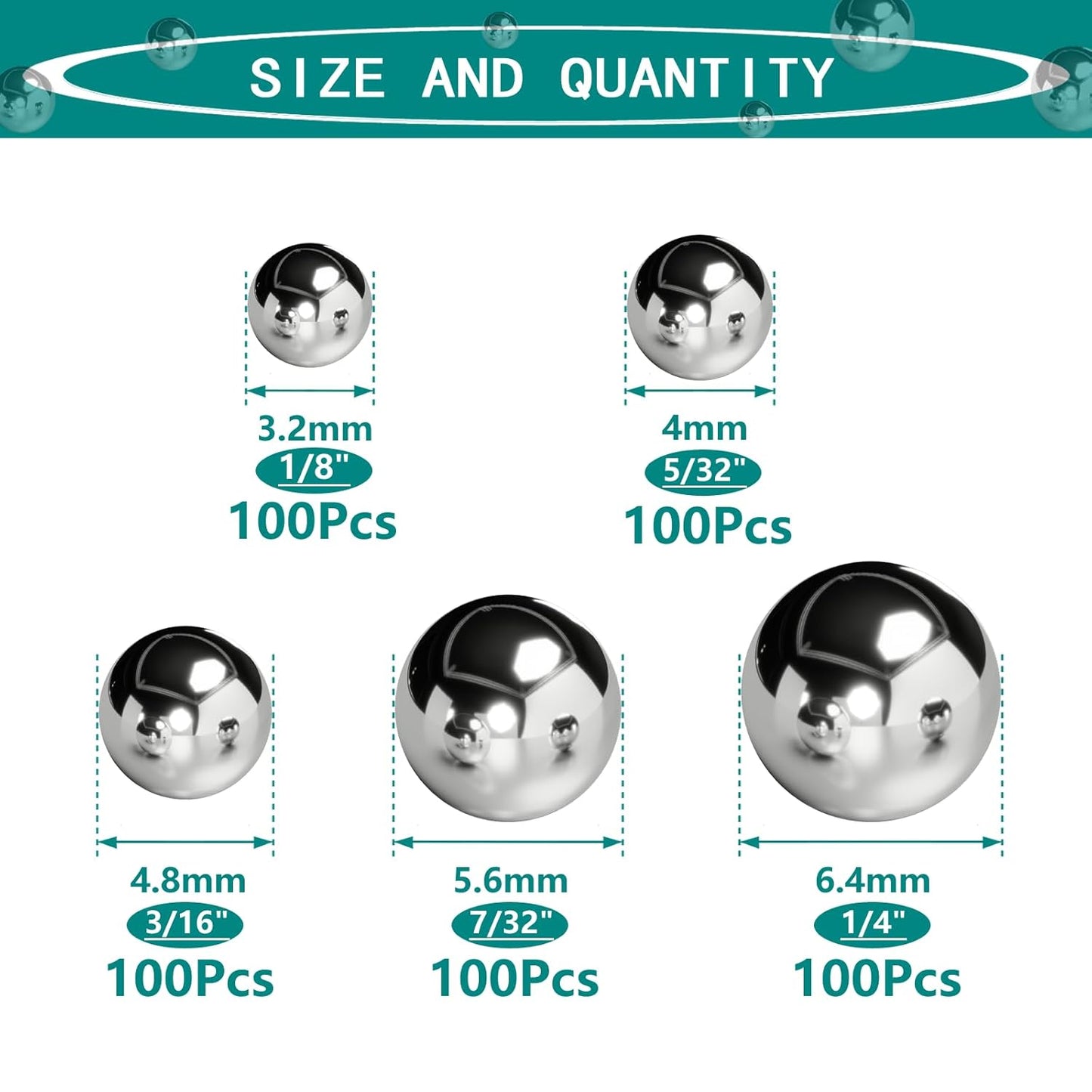 500 Assorted Loose Bicycle Bearings