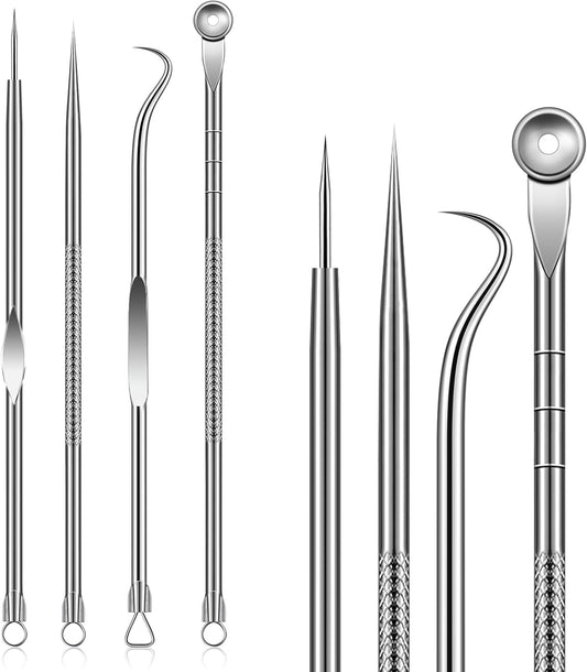 Pimple Remover Kit, Blackhead Extractor, Acne Tool 8 Heads