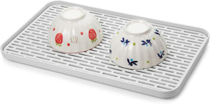 2-Tier Dish Drainer Tray, Cup & Bowl Rack