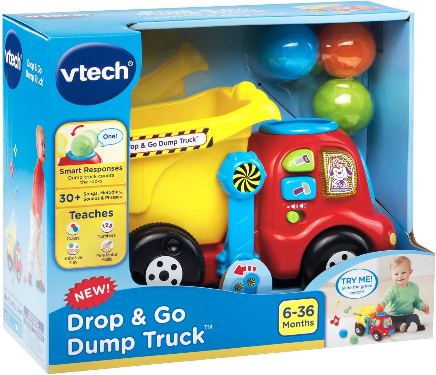 VTech Drop & Go Dump Truck, Yellow
