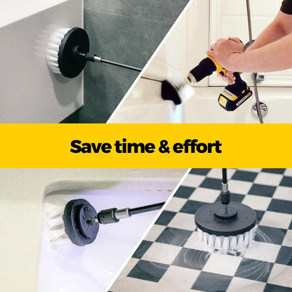 5-Pack Drill Brush Attachment Set for Car Interior Detailing