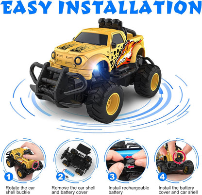 1:43 Scale Remote Control Car for Boys 3-7, Yellow Gift Toy