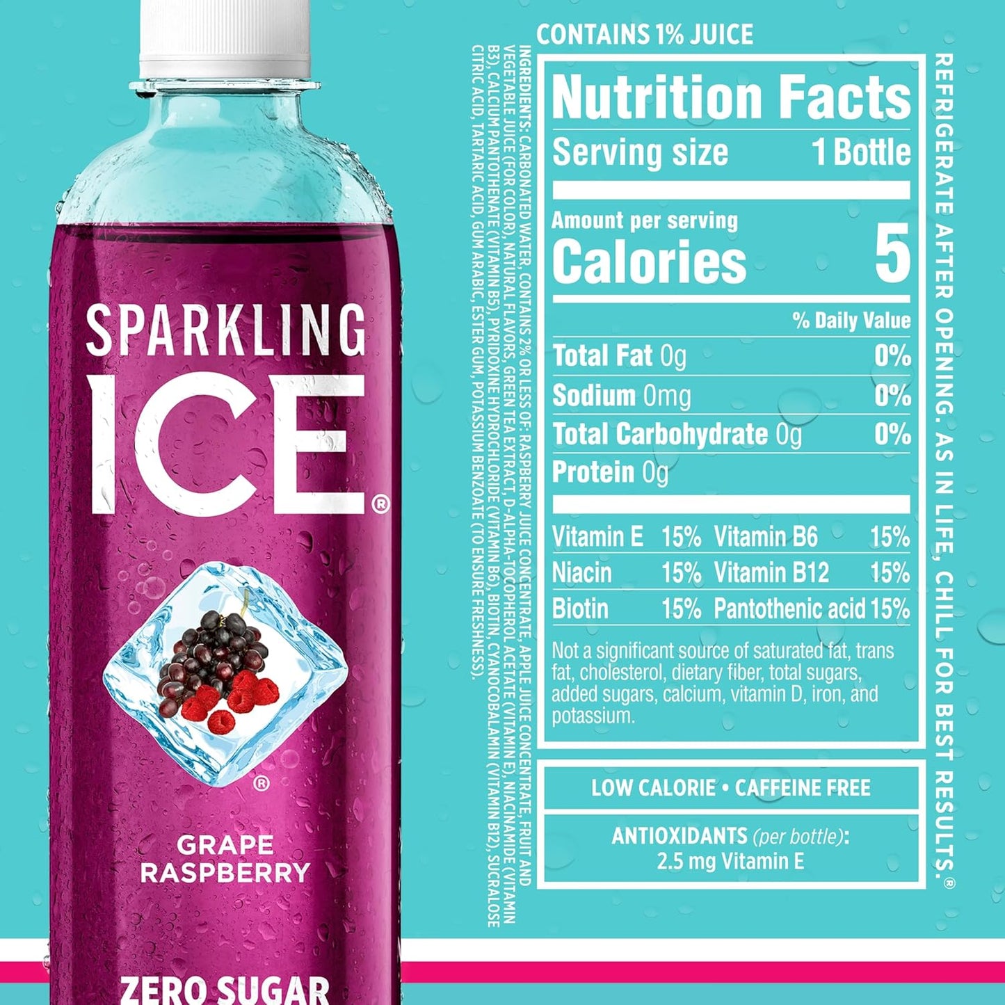 Sparkling Ice Blue Variety Pack, 17oz, 12-Count