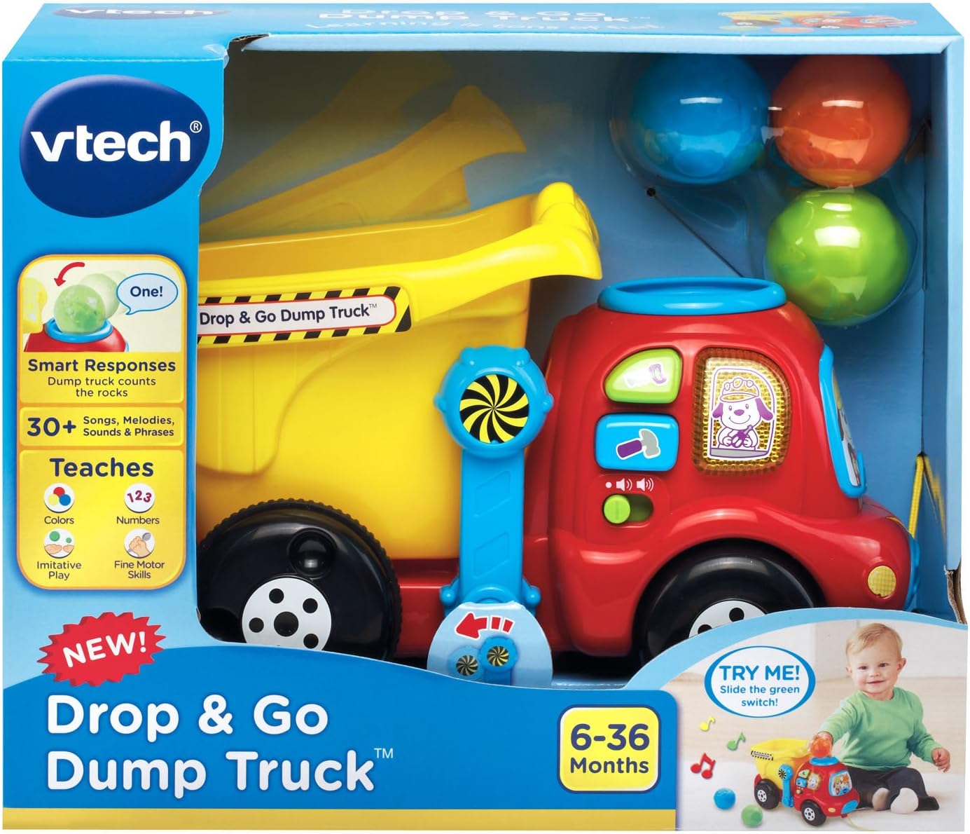 VTech Drop & Go Dump Truck, Yellow