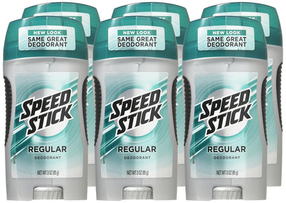 Speed Stick Deodorant, Regular 6-Pack