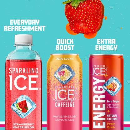 Sparkling Ice Blue Variety Pack, 17oz, 12-Count